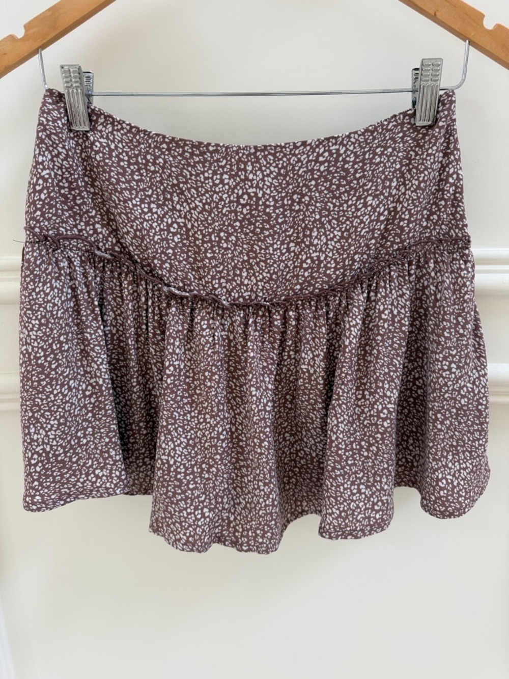 Urban Outfitters Ruffle Mini Skirt with shorts built in
